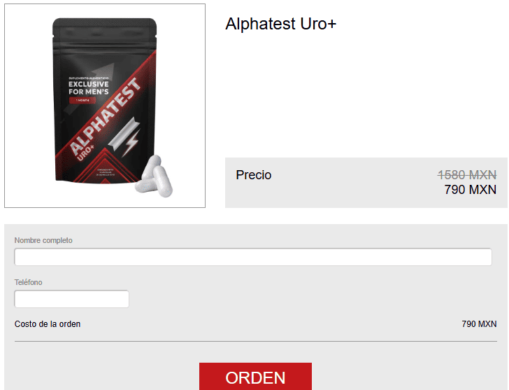 Alphatest Uro+ precio