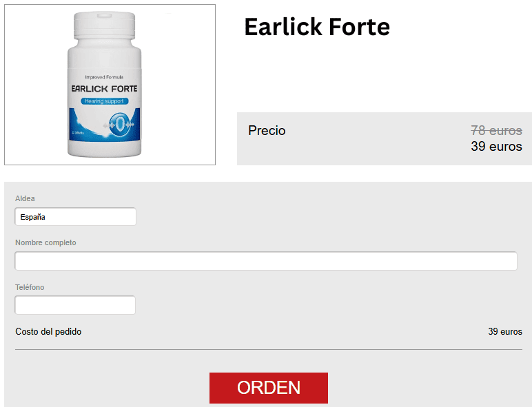 Earlick Forte Precio