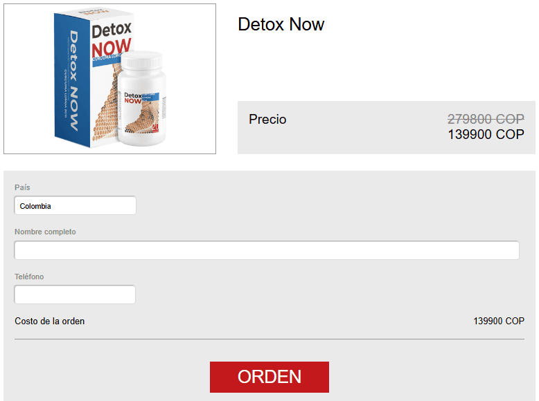 Detox Now precio en Colombia